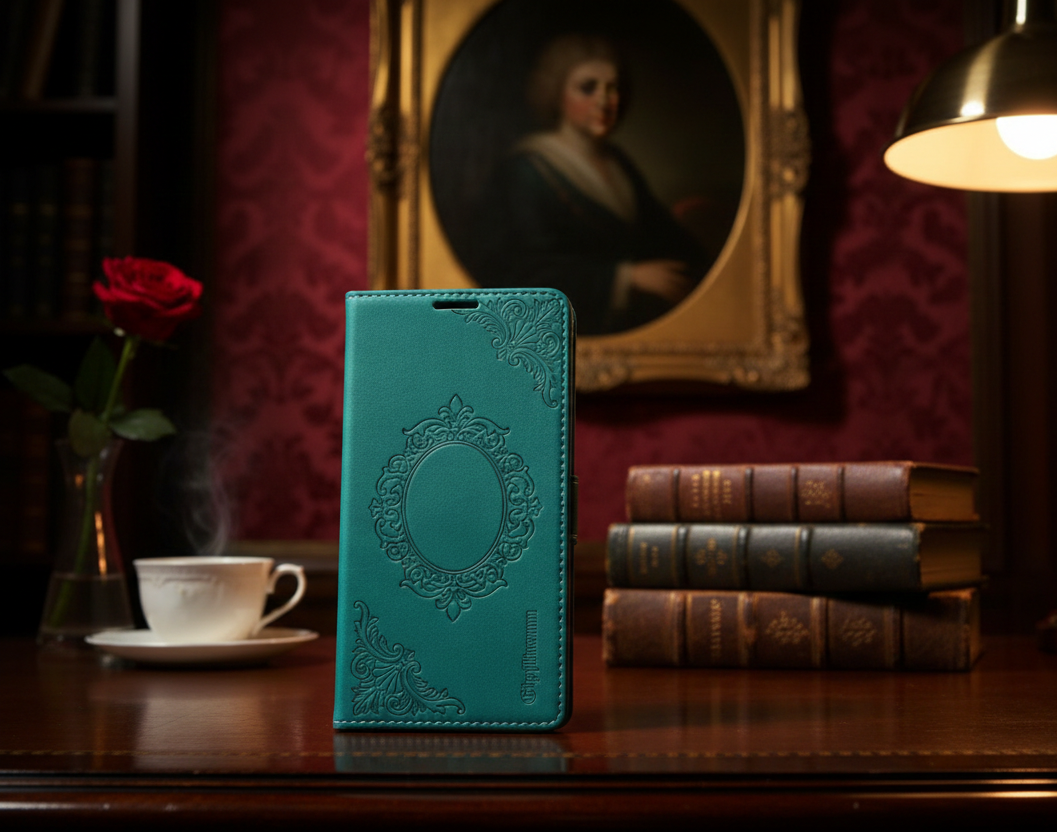Kunstleder Flip-Case Blau passend für Iphone 17 pro