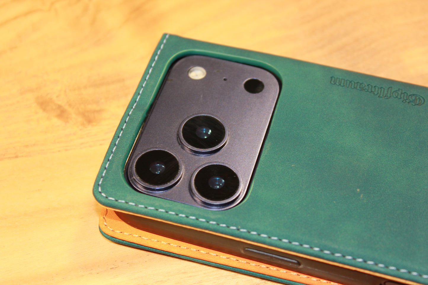 Kunstleder Flip-Case Blau passend für Iphone 17 pro